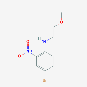 molecular formula C9H11BrN2O3 B3075863 (4-Bromo-2-nitro-phenyl)-(2-methoxy-ethyl)-amine CAS No. 1036551-45-7