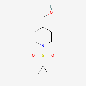 molecular formula C9H17NO3S B3075883 (1-Cyclopropanesulfonyl-piperidin-4-yl)-methanol CAS No. 1036738-95-0