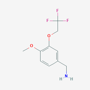 [4-Methoxy-3-(2,2,2-trifluoroethoxy)phenyl]methanamine