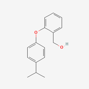 molecular formula C16H18O2 B3075915 [2-(4-Isopropylphenoxy)phenyl]methanol CAS No. 1037140-80-9