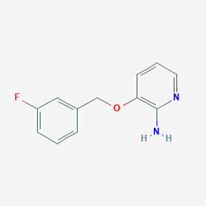 molecular formula C12H11FN2O B3075929 3-[(3-氟苯基)甲氧基]吡啶-2-胺 CAS No. 1037160-26-1