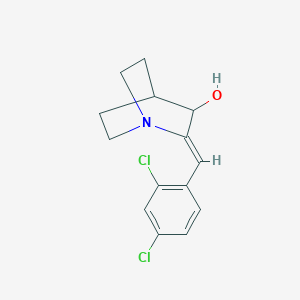 molecular formula C14H15Cl2NO B3075940 (2Z)-2-[(2,4-二氯苯基)亚甲基]-1-氮杂双环[2.2.2]辛烷-3-醇 CAS No. 1037240-01-9