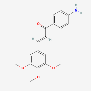 molecular formula C18H19NO4 B3075954 (2E)-1-(4-aminophenyl)-3-(3,4,5-trimethoxyphenyl)prop-2-en-1-one CAS No. 1037642-78-6
