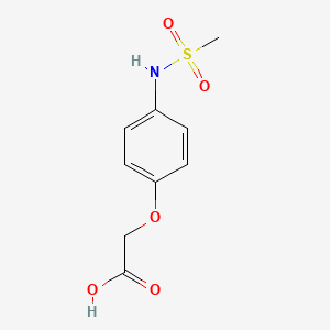 molecular formula C9H11NO5S B3075960 2-(4-(甲基磺酰胺)苯氧基)乙酸 CAS No. 103790-20-1