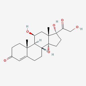 molecular formula C21H30O6 B3075972 孕-4-烯-3,20-二酮，11,14,17,21-四羟基-，(11b)- CAS No. 103795-84-2