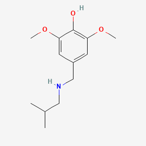 molecular formula C13H21NO3 B3075996 2,6-二甲氧基-4-{[(2-甲基丙基)氨基]甲基}苯酚 CAS No. 1038273-66-3