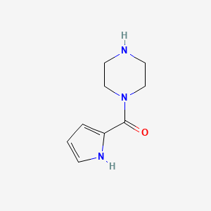 molecular formula C9H13N3O B3076006 piperazin-1-yl(1H-pyrrol-2-yl)methanone CAS No. 1038285-42-5