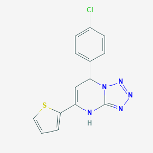 molecular formula C14H10ClN5S B307601 7-(4-Chlorophenyl)-5-(2-thienyl)-4,7-dihydrotetraazolo[1,5-a]pyrimidine 
