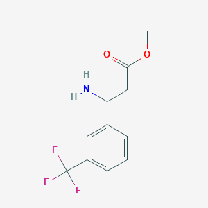 molecular formula C11H12F3NO2 B3076011 Methyl 3-amino-3-[3-(trifluoromethyl)phenyl]propanoate CAS No. 1038323-37-3