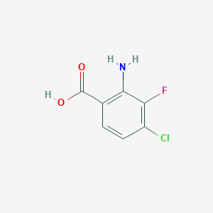 molecular formula C7H5ClFNO2 B3076141 2-氨基-4-氯-3-氟苯甲酸 CAS No. 1039878-71-1