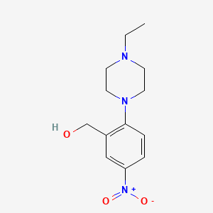 molecular formula C13H19N3O3 B3076156 [5-Nitro-2-(4-ethylpiperazin-1-yl)phenyl]methanol CAS No. 1039881-87-2