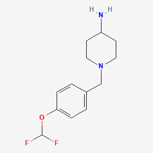 molecular formula C13H18F2N2O B3076169 1-{[4-(Difluoromethoxy)phenyl]methyl}piperidin-4-amine CAS No. 1039954-99-8