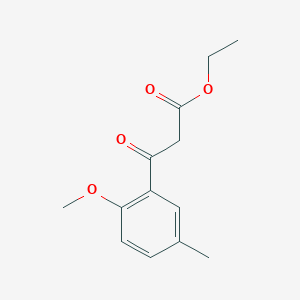 molecular formula C13H16O4 B3076173 Ethyl 3-(2-methoxy-5-methylphenyl)-3-oxopropanoate CAS No. 1039961-29-9