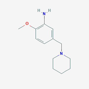 molecular formula C13H20N2O B3076200 2-甲氧基-5-(哌啶-1-基甲基)苯胺 CAS No. 1040061-69-5