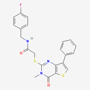 N-(4-fluorobenzyl)-2-[(3-methyl-4-oxo-7-phenyl-3,4-dihydrothieno[3,2-d]pyrimidin-2-yl)thio]acetamide