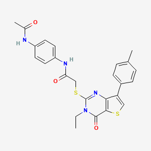 N-[4-(acetylamino)phenyl]-2-{[3-ethyl-7-(4-methylphenyl)-4-oxo-3,4-dihydrothieno[3,2-d]pyrimidin-2-yl]thio}acetamide