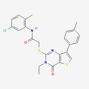 N-(5-chloro-2-methylphenyl)-2-{[3-ethyl-7-(4-methylphenyl)-4-oxo-3,4-dihydrothieno[3,2-d]pyrimidin-2-yl]thio}acetamide