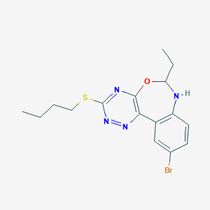 molecular formula C16H19BrN4OS B307640 10-Bromo-3-(butylthio)-6-ethyl-6,7-dihydro[1,2,4]triazino[5,6-d][3,1]benzoxazepine 