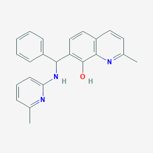 molecular formula C23H21N3O B307647 2-Methyl-7-[[(6-methyl-2-pyridinyl)amino](phenyl)methyl]-8-quinolinol 