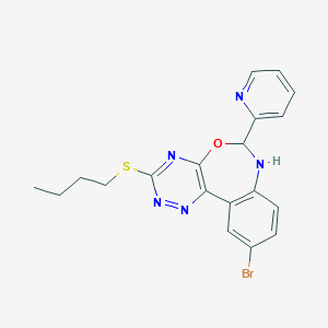 10-Bromo-3-(butylthio)-6-pyridin-2-yl-6,7-dihydro[1,2,4]triazino[5,6-d][3,1]benzoxazepine