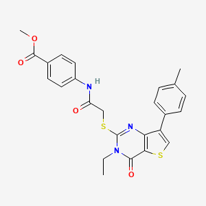 Methyl 4-[({[3-ethyl-7-(4-methylphenyl)-4-oxo-3,4-dihydrothieno[3,2-d]pyrimidin-2-yl]thio}acetyl)amino]benzoate