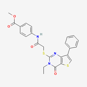 Methyl 4-({[(3-ethyl-4-oxo-7-phenyl-3,4-dihydrothieno[3,2-d]pyrimidin-2-yl)thio]acetyl}amino)benzoate