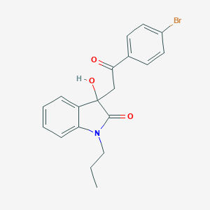 molecular formula C19H18BrNO3 B307662 3-[2-(4-bromophenyl)-2-oxoethyl]-3-hydroxy-1-propyl-1,3-dihydro-2H-indol-2-one 