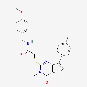 N-[(4-methoxyphenyl)methyl]-2-{[3-methyl-7-(4-methylphenyl)-4-oxo-3H,4H-thieno[3,2-d]pyrimidin-2-yl]sulfanyl}acetamide