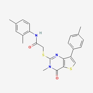 N-(2,4-dimethylphenyl)-2-{[3-methyl-7-(4-methylphenyl)-4-oxo-3H,4H-thieno[3,2-d]pyrimidin-2-yl]sulfanyl}acetamide