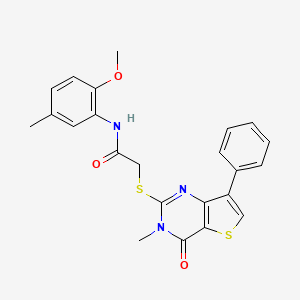 N-(2-methoxy-5-methylphenyl)-2-({3-methyl-4-oxo-7-phenyl-3H,4H-thieno[3,2-d]pyrimidin-2-yl}sulfanyl)acetamide