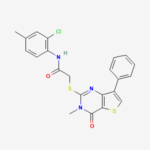 N-(2-chloro-4-methylphenyl)-2-({3-methyl-4-oxo-7-phenyl-3H,4H-thieno[3,2-d]pyrimidin-2-yl}sulfanyl)acetamide