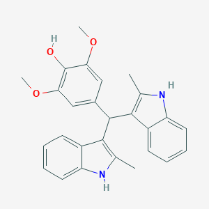 molecular formula C27H26N2O3 B307672 4-[bis(2-methyl-1H-indol-3-yl)methyl]-2,6-dimethoxyphenol 