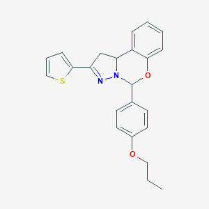 5-(4-Propoxyphenyl)-2-thien-2-yl-1,10b-dihydropyrazolo[1,5-c][1,3]benzoxazine