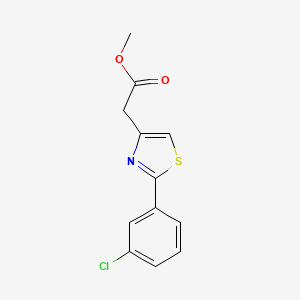 molecular formula C12H10ClNO2S B3076756 Methyl 2-(2-(3-chlorophenyl)thiazol-4-yl)acetate CAS No. 1040691-09-5