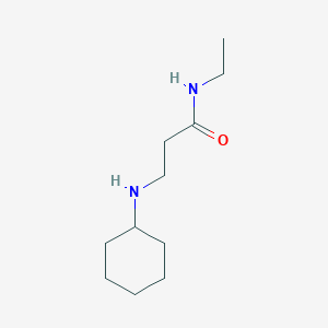 molecular formula C11H22N2O B3076762 3-(Cyclohexylamino)-N-ethylpropanamide CAS No. 1040691-31-3