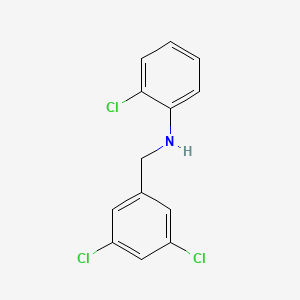 molecular formula C13H10Cl3N B3076769 2-Chloro-N-(3,5-dichlorobenzyl)aniline CAS No. 1040691-77-7