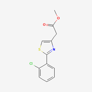 molecular formula C12H10ClNO2S B3076783 Methyl 2-(2-(2-chlorophenyl)thiazol-4-yl)acetate CAS No. 1040700-56-8