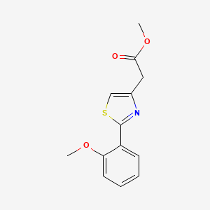 molecular formula C13H13NO3S B3076786 Methyl 2-(2-(2-methoxyphenyl)thiazol-4-yl)acetate CAS No. 1040707-97-8
