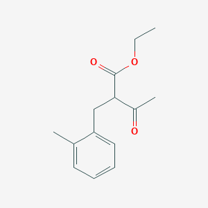 molecular formula C14H18O3 B3076788 Ethyl 2-(2-methylbenzyl)-3-oxobutanoate CAS No. 104075-51-6