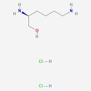 molecular formula C6H18Cl2N2O B3076814 (S)-2,6-Diaminohexan-1-ol dihydrochloride CAS No. 1041055-24-6