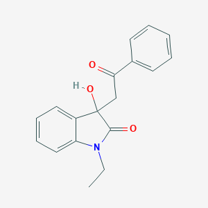 molecular formula C18H17NO3 B307688 1-Ethyl-3-hydroxy-3-(2-oxo-2-phenylethyl)indolin-2-one 