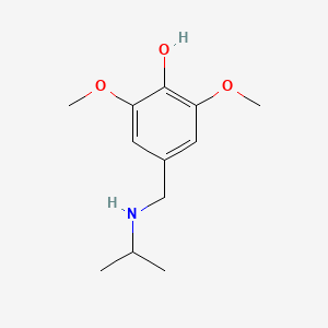 molecular formula C12H19NO3 B3076909 2,6-二甲氧基-4-{[(丙烷-2-基)氨基]甲基}苯酚 CAS No. 1042572-02-0