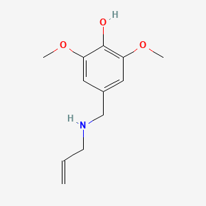 molecular formula C12H17NO3 B3076921 2,6-Dimethoxy-4-{[(prop-2-en-1-yl)amino]methyl}phenol CAS No. 1042588-29-3