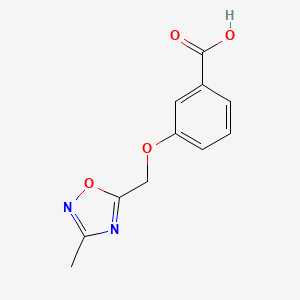 molecular formula C11H10N2O4 B3076959 3-[(3-Methyl-1,2,4-oxadiazol-5-yl)methoxy]benzoic acid CAS No. 1042796-32-6