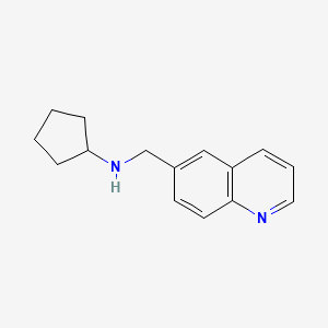 molecular formula C15H18N2 B3076967 N-[(喹啉-6-基)甲基]环戊胺 CAS No. 1042811-45-9