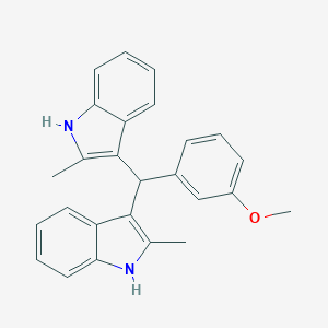 molecular formula C26H24N2O B307697 3-[(3-methoxyphenyl)(2-methyl-1H-indol-3-yl)methyl]-2-methyl-1H-indole 