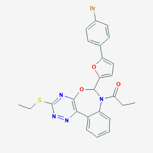 6-[5-(4-Bromophenyl)-2-furyl]-7-propionyl-6,7-dihydro[1,2,4]triazino[5,6-d][3,1]benzoxazepin-3-yl ethyl sulfide