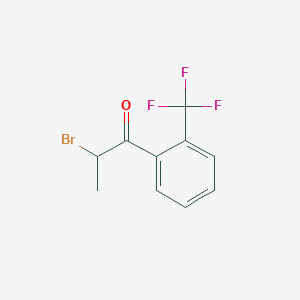 molecular formula C10H8BrF3O B3077039 2-溴-1-[2-(三氟甲基)苯基]丙烷-1-酮 CAS No. 104384-69-2