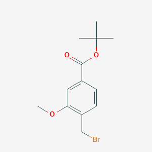 molecular formula C13H17BrO3 B3077071 Tert-butyl 4-(bromomethyl)-3-methoxybenzoate CAS No. 104436-91-1