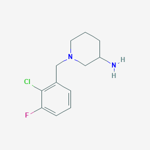 1-[(2-Chloro-3-fluorophenyl)methyl]piperidin-3-amine